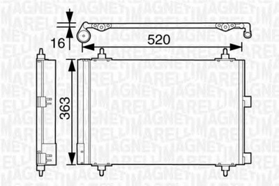 MAGNETI MARELLI 350203628000 -  Конденсатор, кондиционер